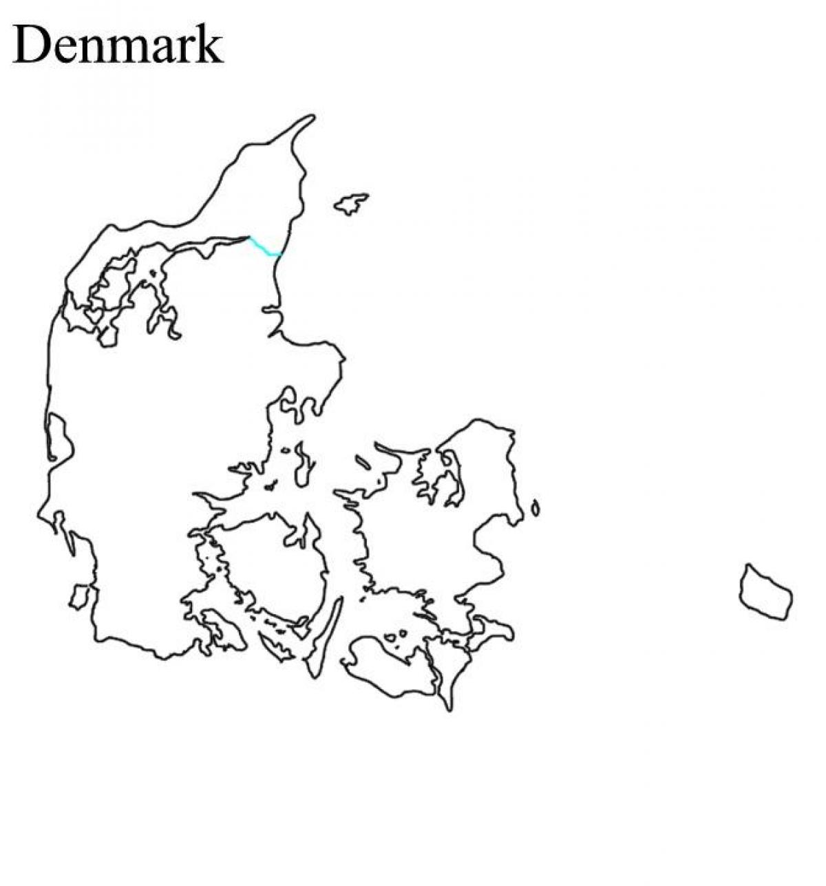 blank kart over danmark