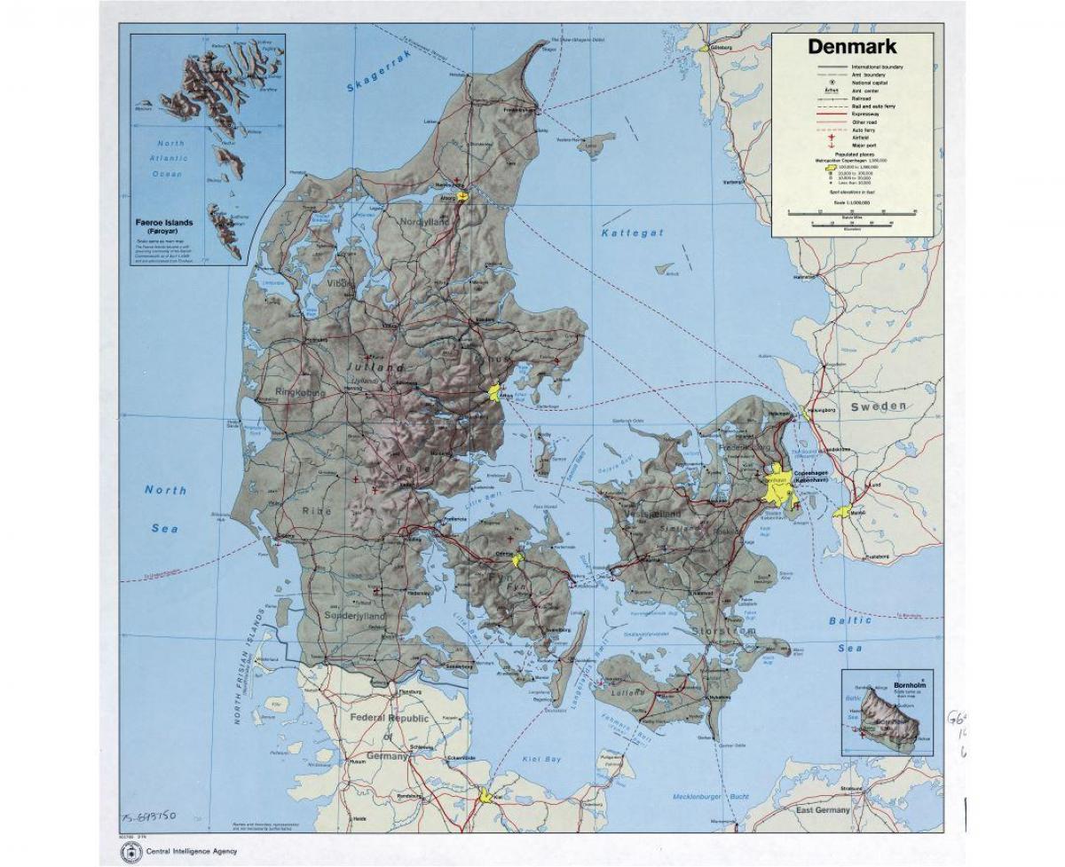internasjonale flyplasser i danmark kart