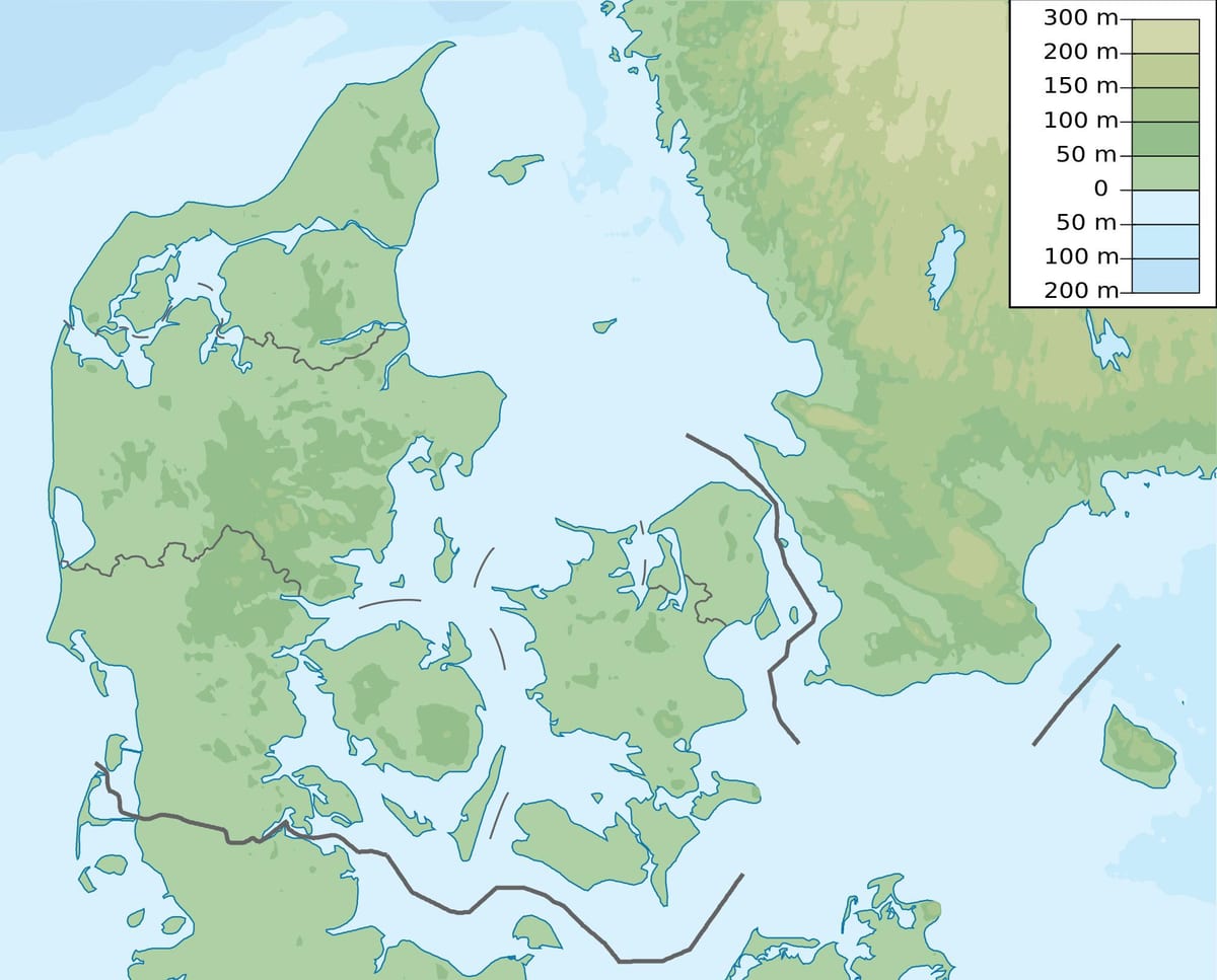 Kart over danmark høyde
