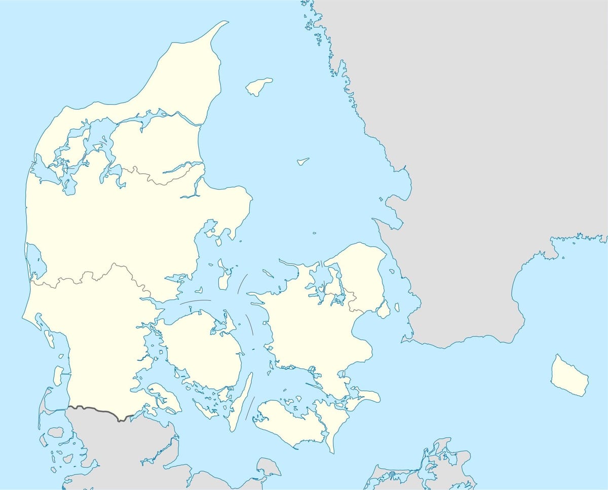 Kart over danmark vektor