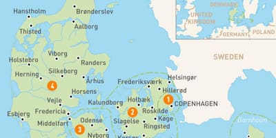 Kart over danmark-øyene
