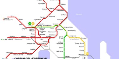 Kart over danmark t 