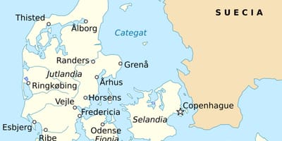 Kart av fredericia, danmark