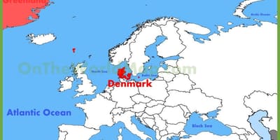 København, danmark kart over europa
